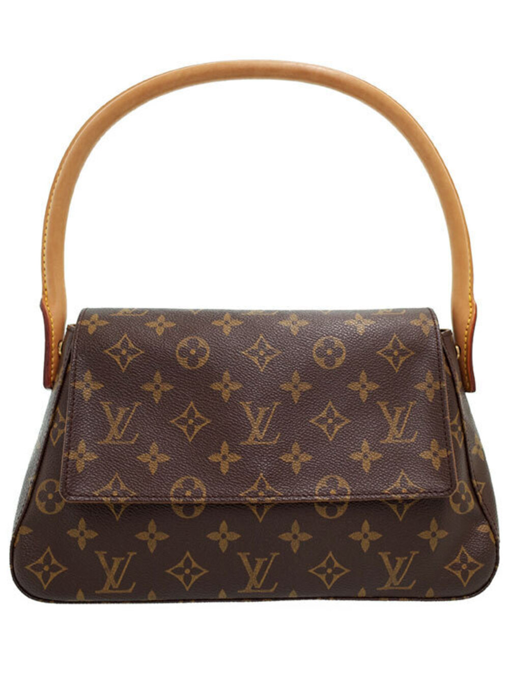 Louis Vuitton Monogram Looping Hobo Shoulder Bag Canvas Leather Brown